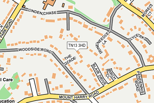 TN13 3HD map - OS OpenMap – Local (Ordnance Survey)