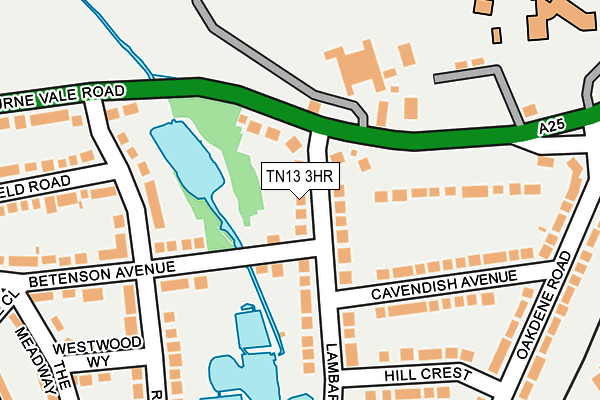 TN13 3HR map - OS OpenMap – Local (Ordnance Survey)