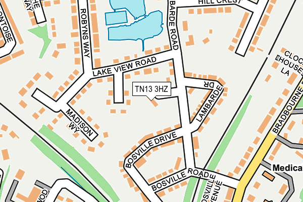 TN13 3HZ map - OS OpenMap – Local (Ordnance Survey)