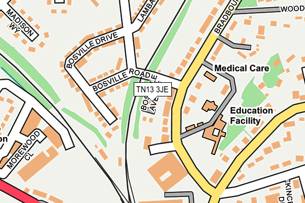 TN13 3JE map - OS OpenMap – Local (Ordnance Survey)