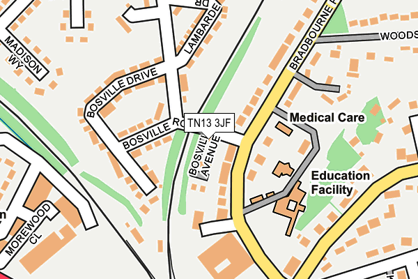 TN13 3JF map - OS OpenMap – Local (Ordnance Survey)