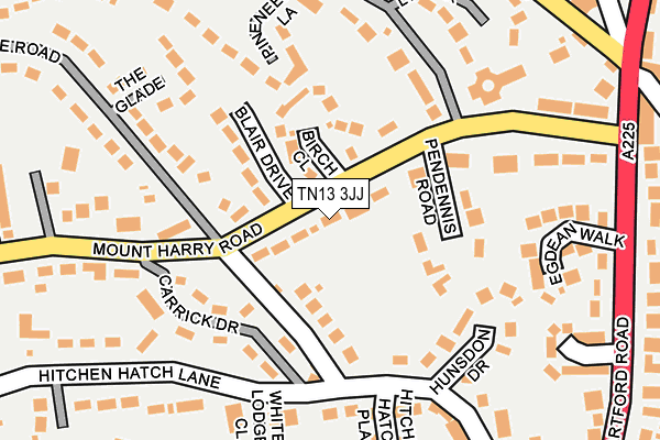 TN13 3JJ map - OS OpenMap – Local (Ordnance Survey)