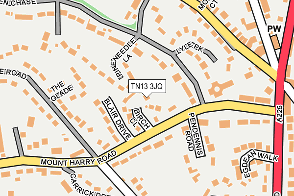 TN13 3JQ map - OS OpenMap – Local (Ordnance Survey)