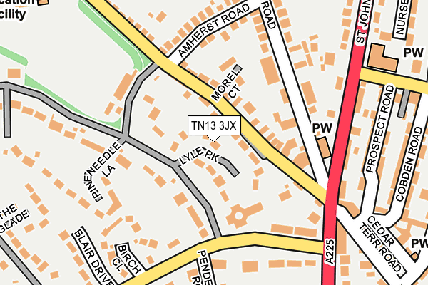 TN13 3JX map - OS OpenMap – Local (Ordnance Survey)