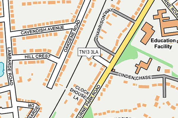 TN13 3LA map - OS OpenMap – Local (Ordnance Survey)