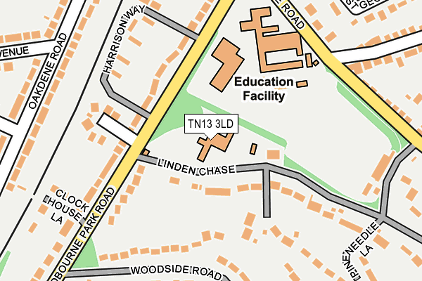 TN13 3LD map - OS OpenMap – Local (Ordnance Survey)