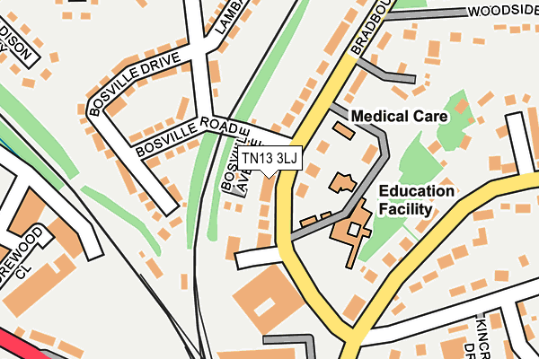 TN13 3LJ map - OS OpenMap – Local (Ordnance Survey)