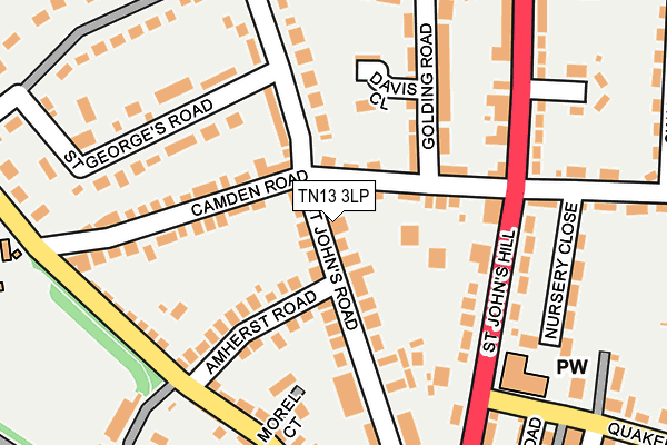 TN13 3LP map - OS OpenMap – Local (Ordnance Survey)