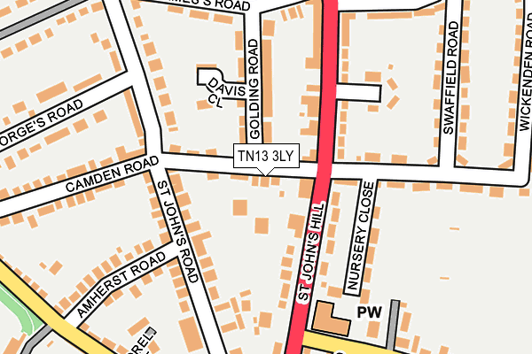 TN13 3LY map - OS OpenMap – Local (Ordnance Survey)