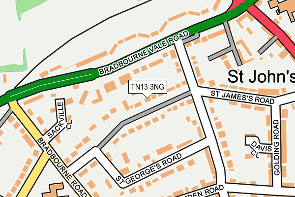 TN13 3NG map - OS OpenMap – Local (Ordnance Survey)