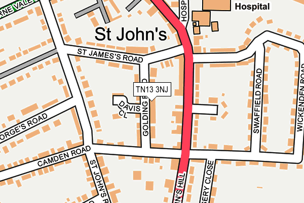 TN13 3NJ map - OS OpenMap – Local (Ordnance Survey)