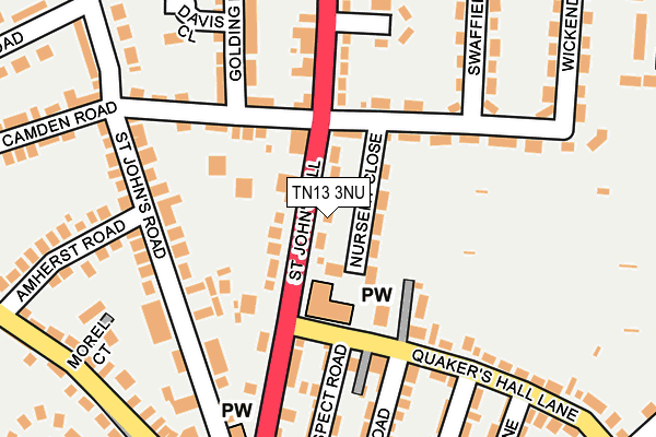 TN13 3NU map - OS OpenMap – Local (Ordnance Survey)