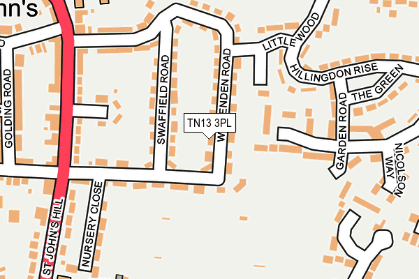 TN13 3PL map - OS OpenMap – Local (Ordnance Survey)