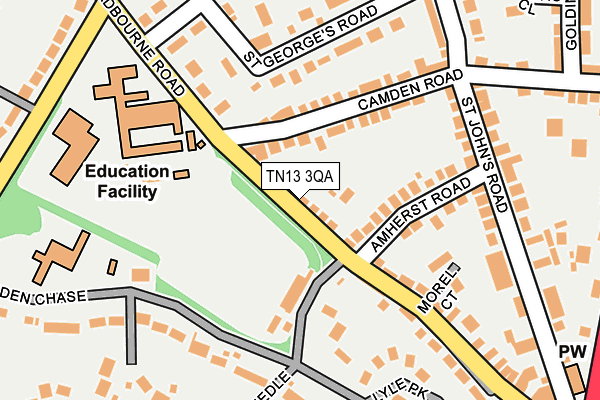TN13 3QA map - OS OpenMap – Local (Ordnance Survey)