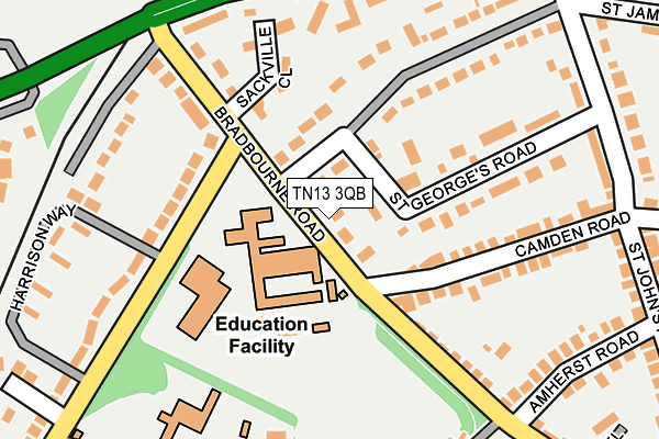 TN13 3QB map - OS OpenMap – Local (Ordnance Survey)