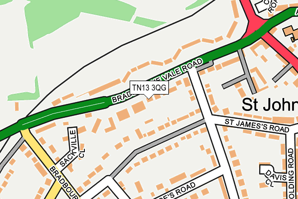 TN13 3QG map - OS OpenMap – Local (Ordnance Survey)
