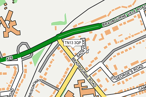 TN13 3QP map - OS OpenMap – Local (Ordnance Survey)