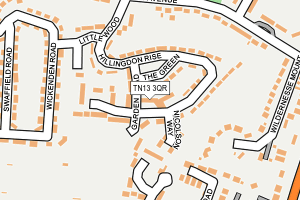 TN13 3QR map - OS OpenMap – Local (Ordnance Survey)