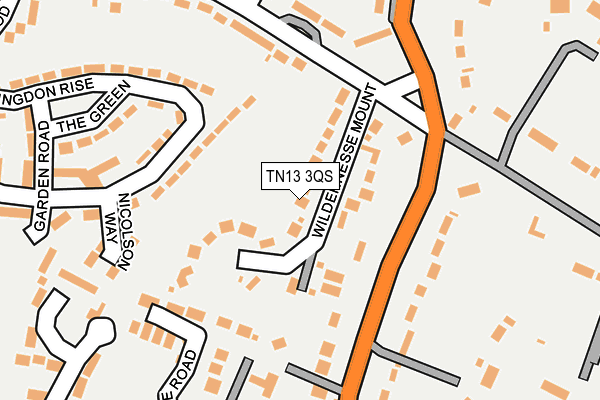TN13 3QS map - OS OpenMap – Local (Ordnance Survey)