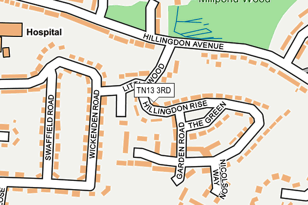 TN13 3RD map - OS OpenMap – Local (Ordnance Survey)