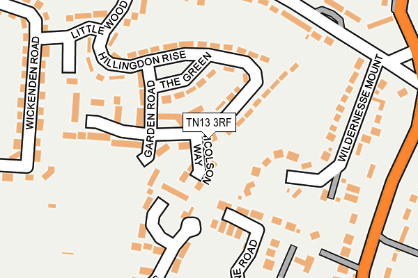 TN13 3RF map - OS OpenMap – Local (Ordnance Survey)