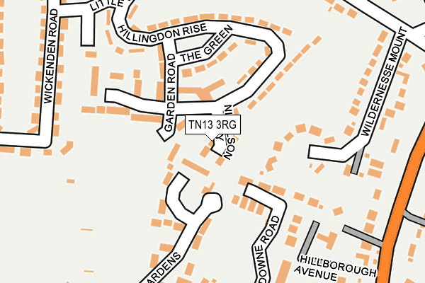 TN13 3RG map - OS OpenMap – Local (Ordnance Survey)