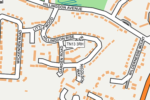 TN13 3RH map - OS OpenMap – Local (Ordnance Survey)
