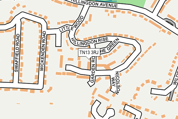 TN13 3RJ map - OS OpenMap – Local (Ordnance Survey)