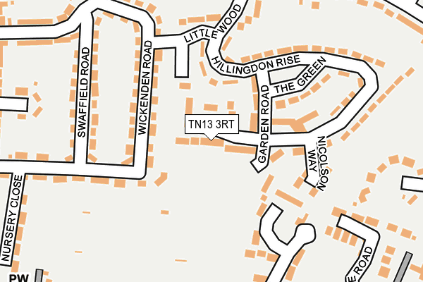 TN13 3RT map - OS OpenMap – Local (Ordnance Survey)