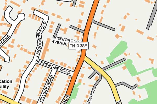 TN13 3SE map - OS OpenMap – Local (Ordnance Survey)