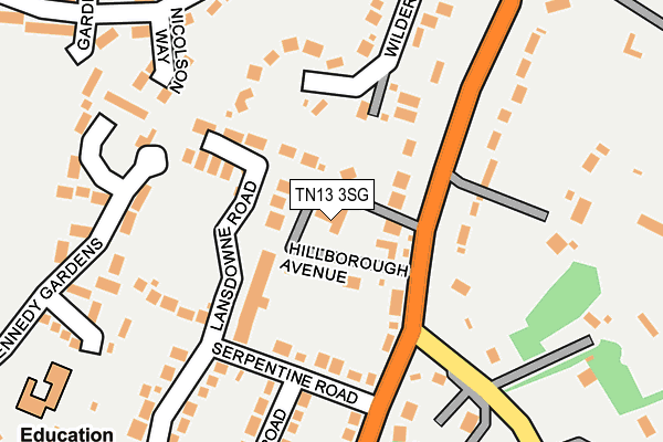 TN13 3SG map - OS OpenMap – Local (Ordnance Survey)