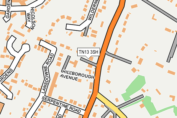 TN13 3SH map - OS OpenMap – Local (Ordnance Survey)