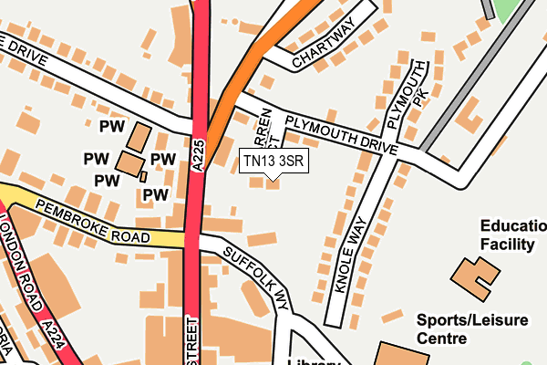 TN13 3SR map - OS OpenMap – Local (Ordnance Survey)