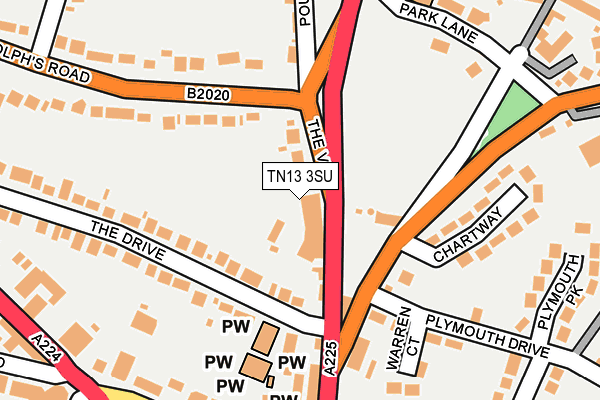 TN13 3SU map - OS OpenMap – Local (Ordnance Survey)