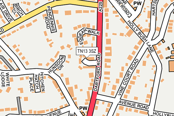 TN13 3SZ map - OS OpenMap – Local (Ordnance Survey)