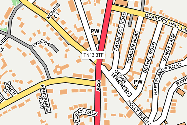 TN13 3TF map - OS OpenMap – Local (Ordnance Survey)