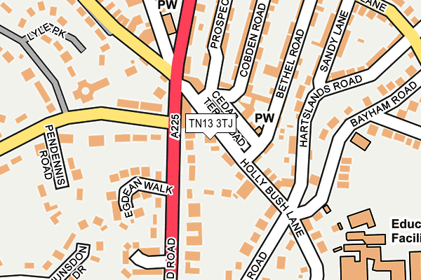 TN13 3TJ map - OS OpenMap – Local (Ordnance Survey)