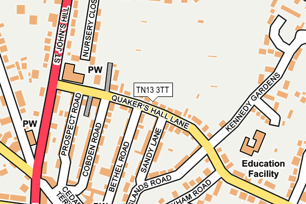 TN13 3TT map - OS OpenMap – Local (Ordnance Survey)