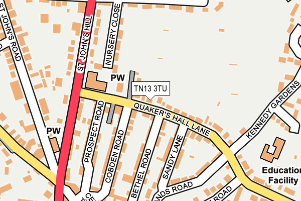 TN13 3TU map - OS OpenMap – Local (Ordnance Survey)