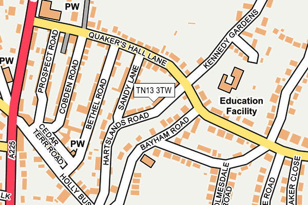 TN13 3TW map - OS OpenMap – Local (Ordnance Survey)