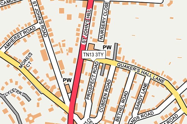 TN13 3TY map - OS OpenMap – Local (Ordnance Survey)