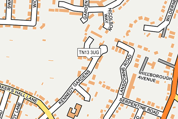 TN13 3UG map - OS OpenMap – Local (Ordnance Survey)