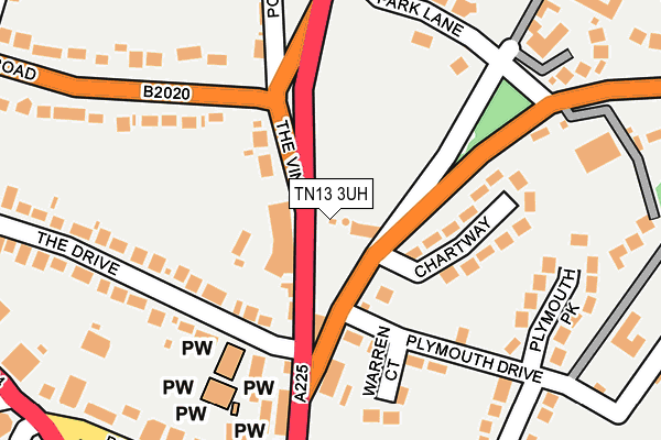 TN13 3UH map - OS OpenMap – Local (Ordnance Survey)
