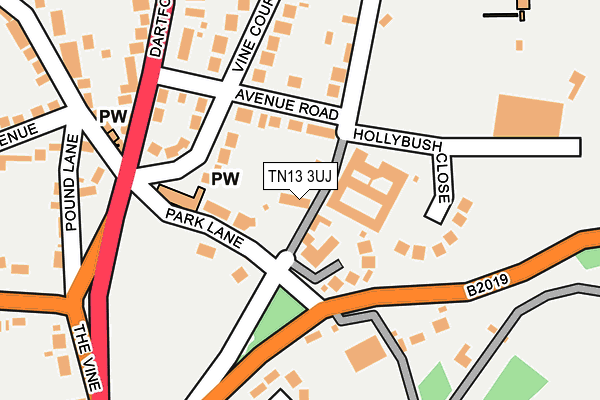 TN13 3UJ map - OS OpenMap – Local (Ordnance Survey)