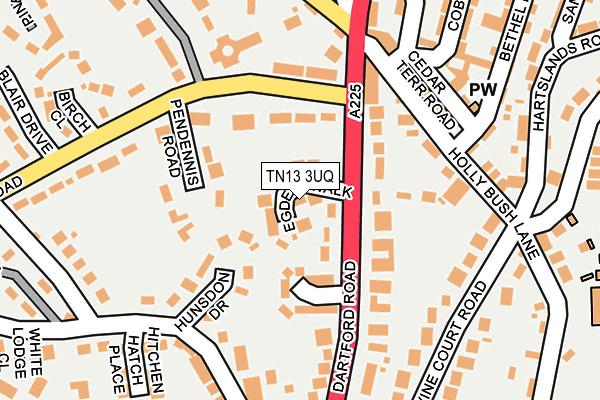 TN13 3UQ map - OS OpenMap – Local (Ordnance Survey)