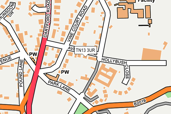 TN13 3UR map - OS OpenMap – Local (Ordnance Survey)