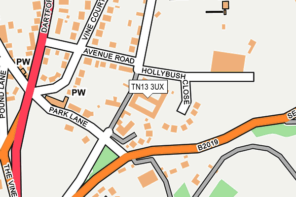 TN13 3UX map - OS OpenMap – Local (Ordnance Survey)