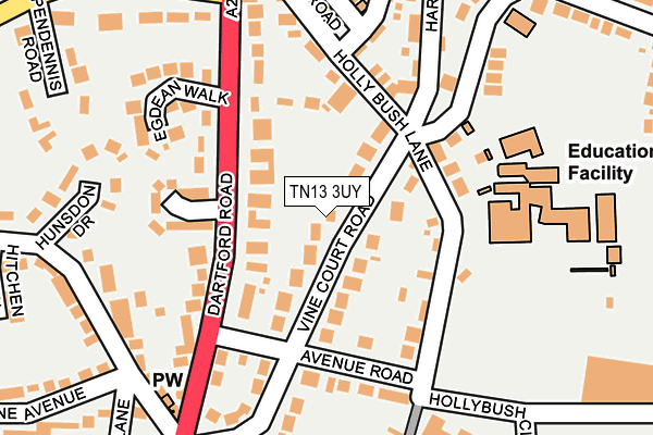 TN13 3UY map - OS OpenMap – Local (Ordnance Survey)