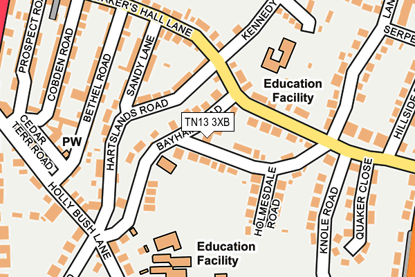 TN13 3XB map - OS OpenMap – Local (Ordnance Survey)