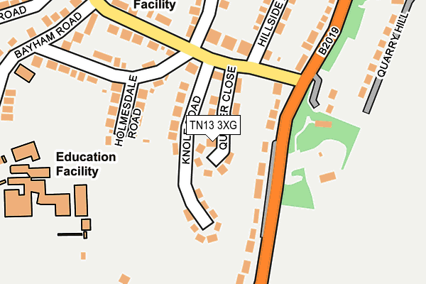 TN13 3XG map - OS OpenMap – Local (Ordnance Survey)